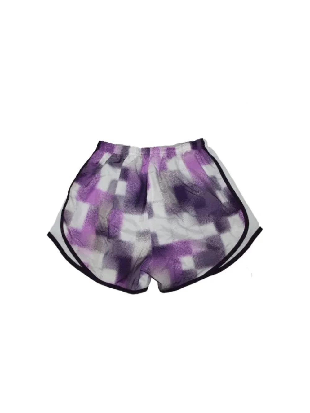 Women Nike Dri Fit Running Athletic Purple Black White Shorts Size S 4/6